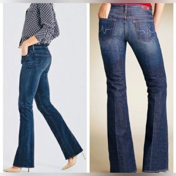 AG Adriano Goldschmied the Club medium wash flared 5-pocket jeans. Size 27R - Picture 1 of 8